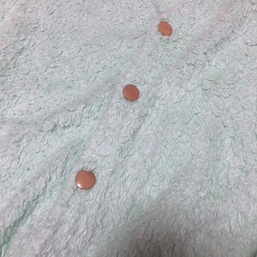 別注 ROUTINE ヴィンテージ 起毛 Vネック カーディガン モヘア モヘヤ