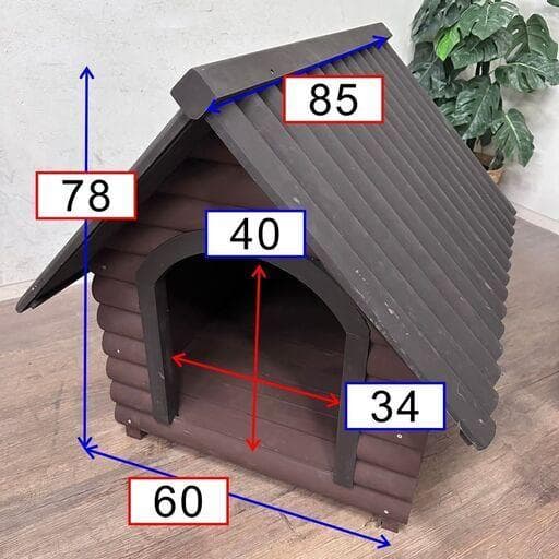 新品　　未使用　ログハウス風　犬小屋　ドッグハウス　完成品