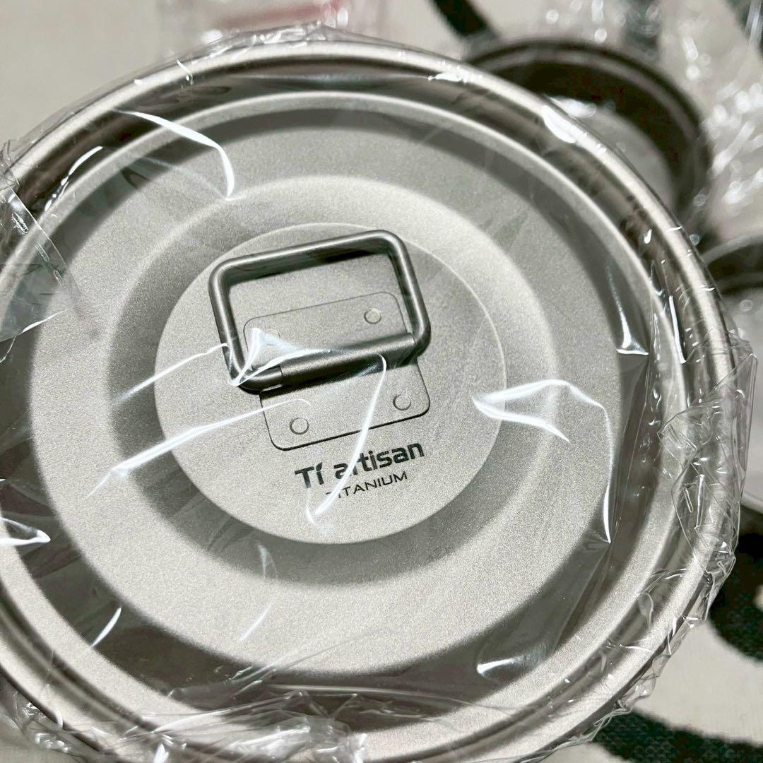 新品 Tiartisan チタン クッカー フライパン マグ 軽量 抗菌 セット