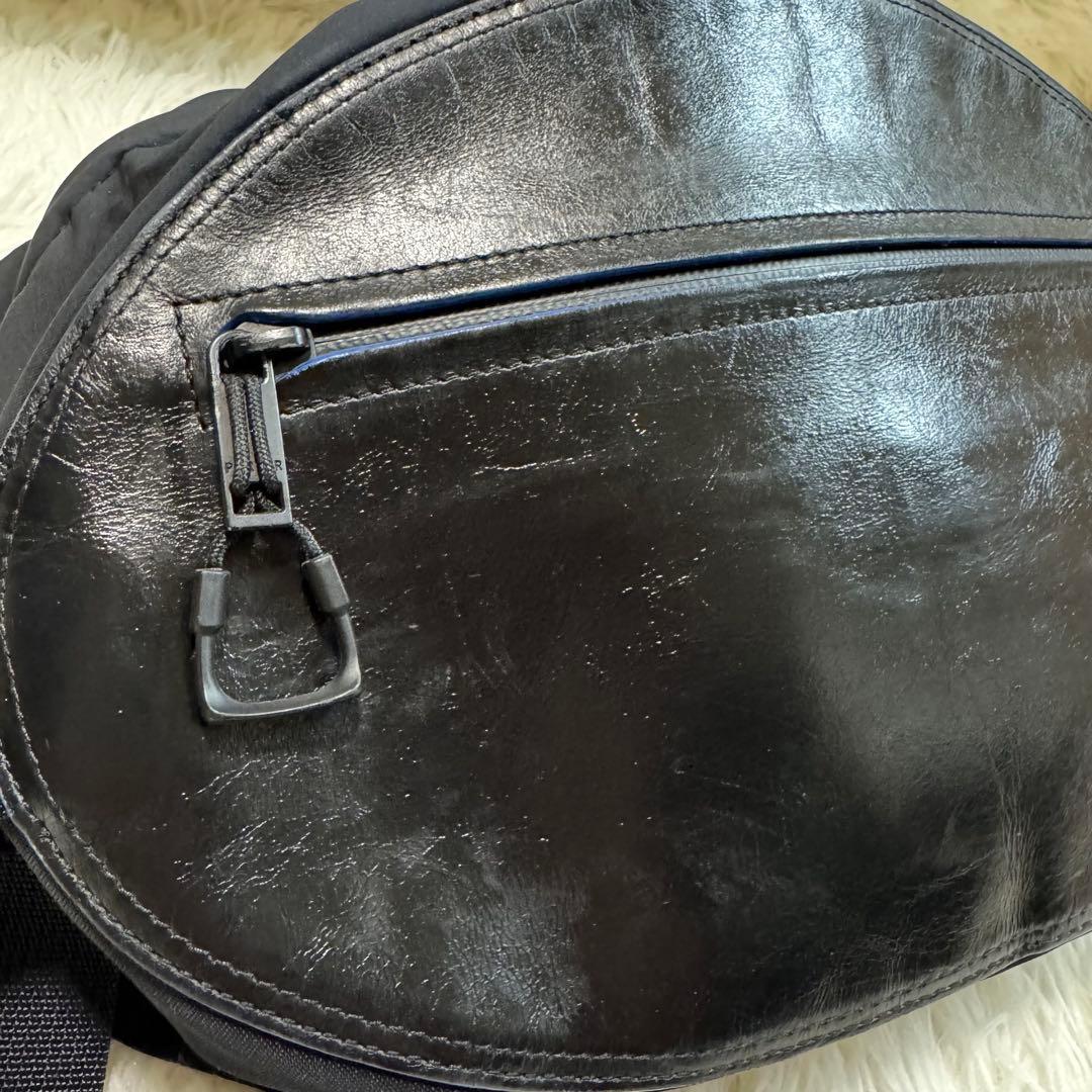 PORTER ボディバッグ　レザー　ナイロン　カラー(ブラック) ポーター