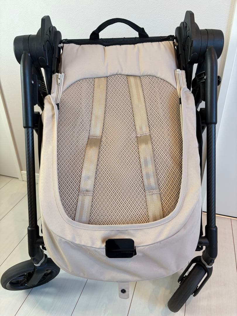 サイベックスメリオカーボン2022　ベージュ　レインカバー&ドリンクホルダー付