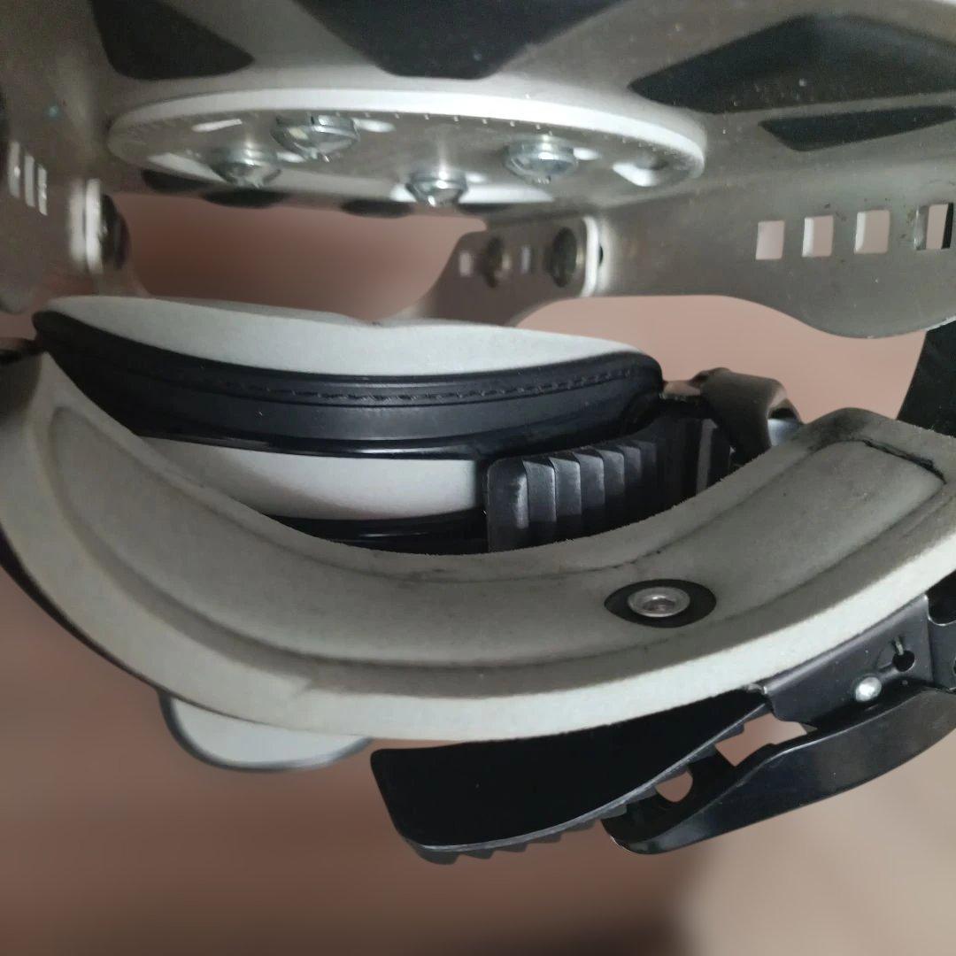 スノーボード グレーオレンジデザイン ビンディング、バック付き