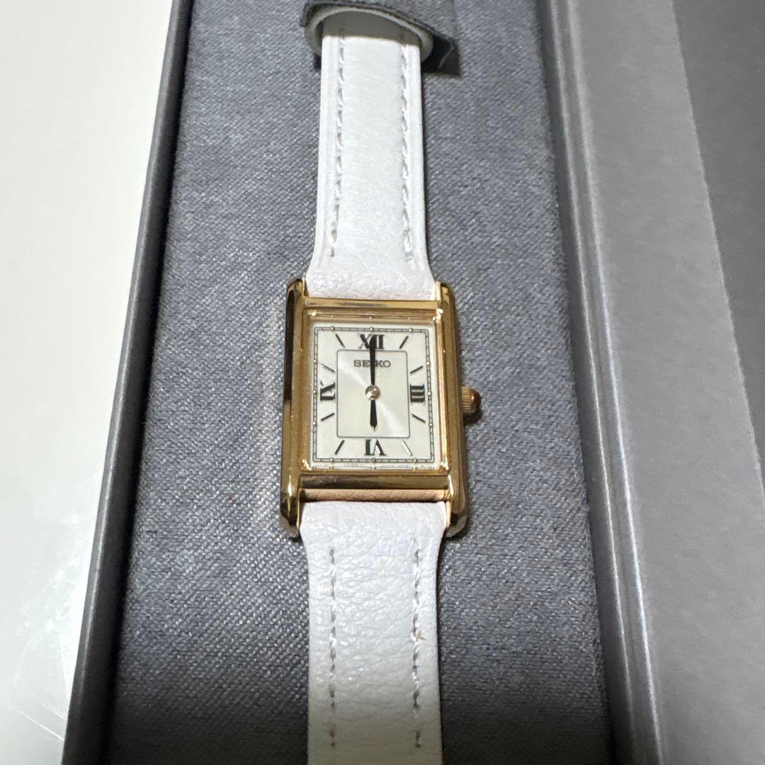 SEIKO×nano universeアナログ腕時計 ホワイトレザー