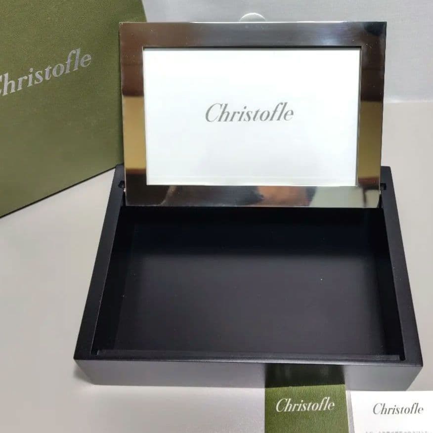 クリストフル フォトフレーム ボックス形 小物入れ 写真立て