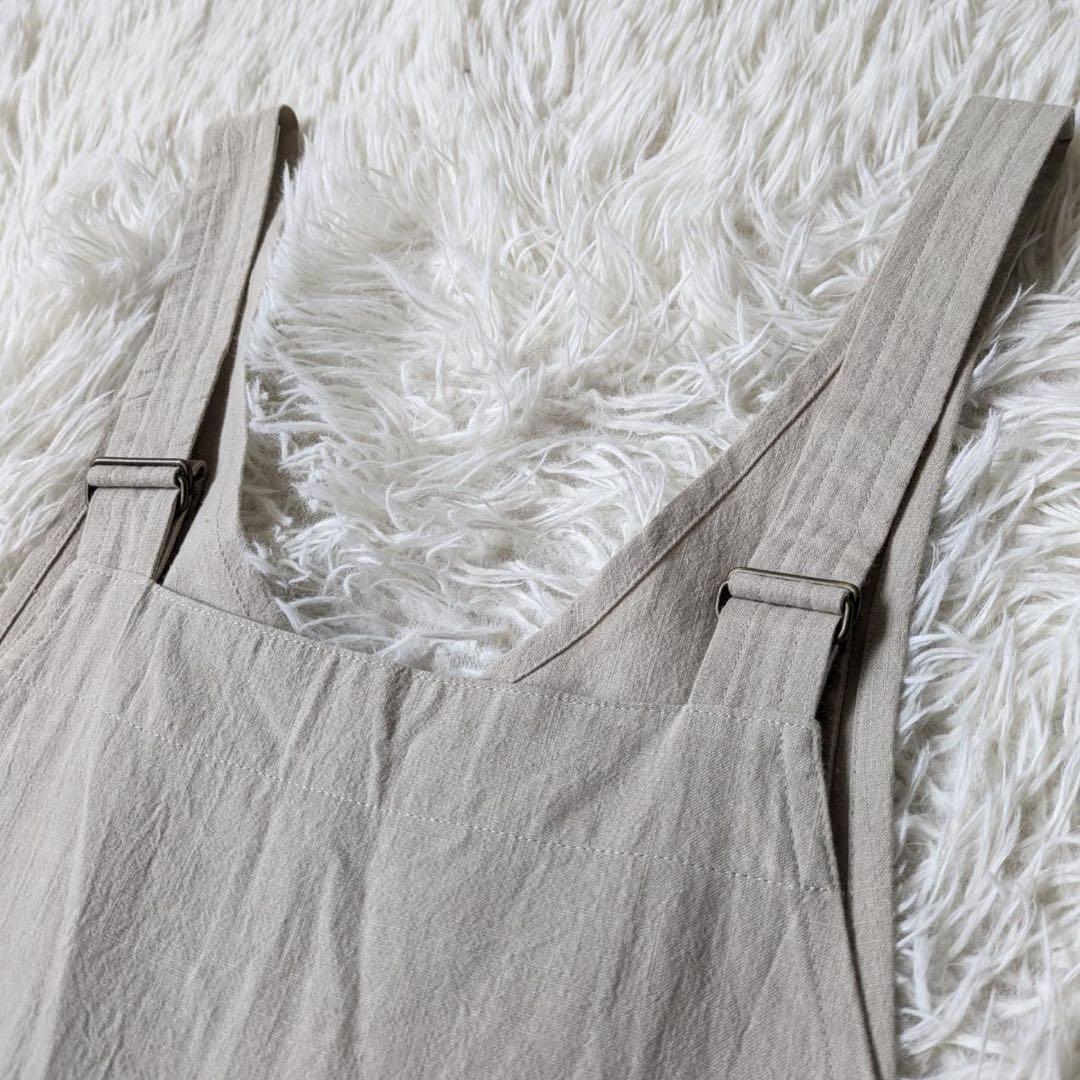 HUIS./遠州織物　509 やわらかシーチングコットンオーバーオール　Free