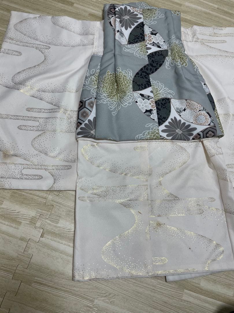 utatane ひよこ商店 ミント七宝×クリーム金彩 ・3歳七五三フルセット