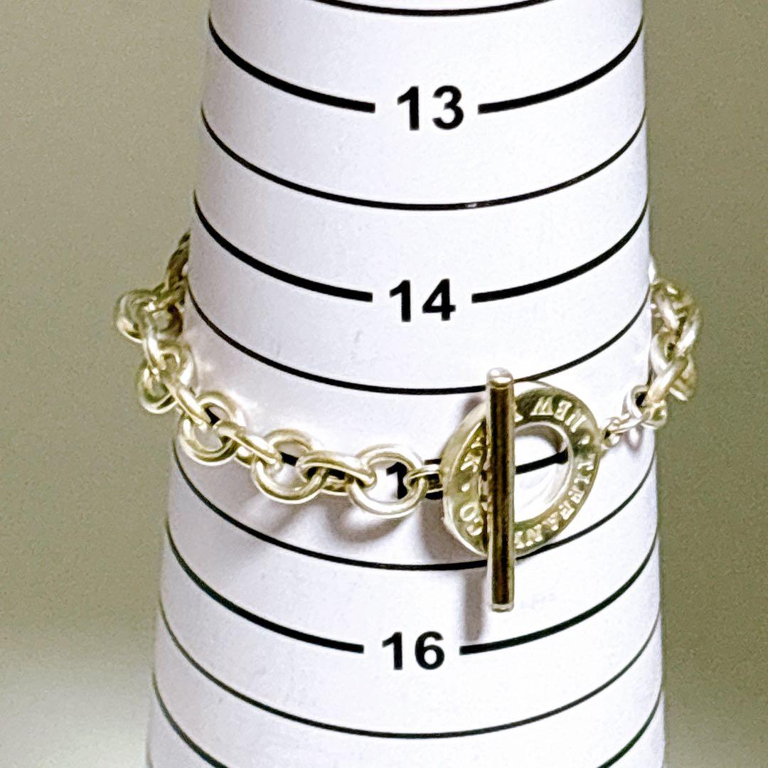 【美品】17.3cm ティファニー サークル トグル ブレスレット SV925