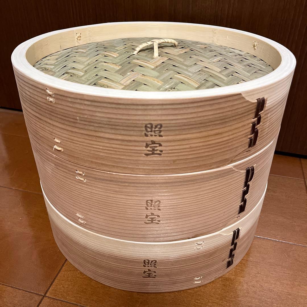 横浜中華街　調理器具　照宝　セイロ蒸し 30㎝　　杉上製せいろ