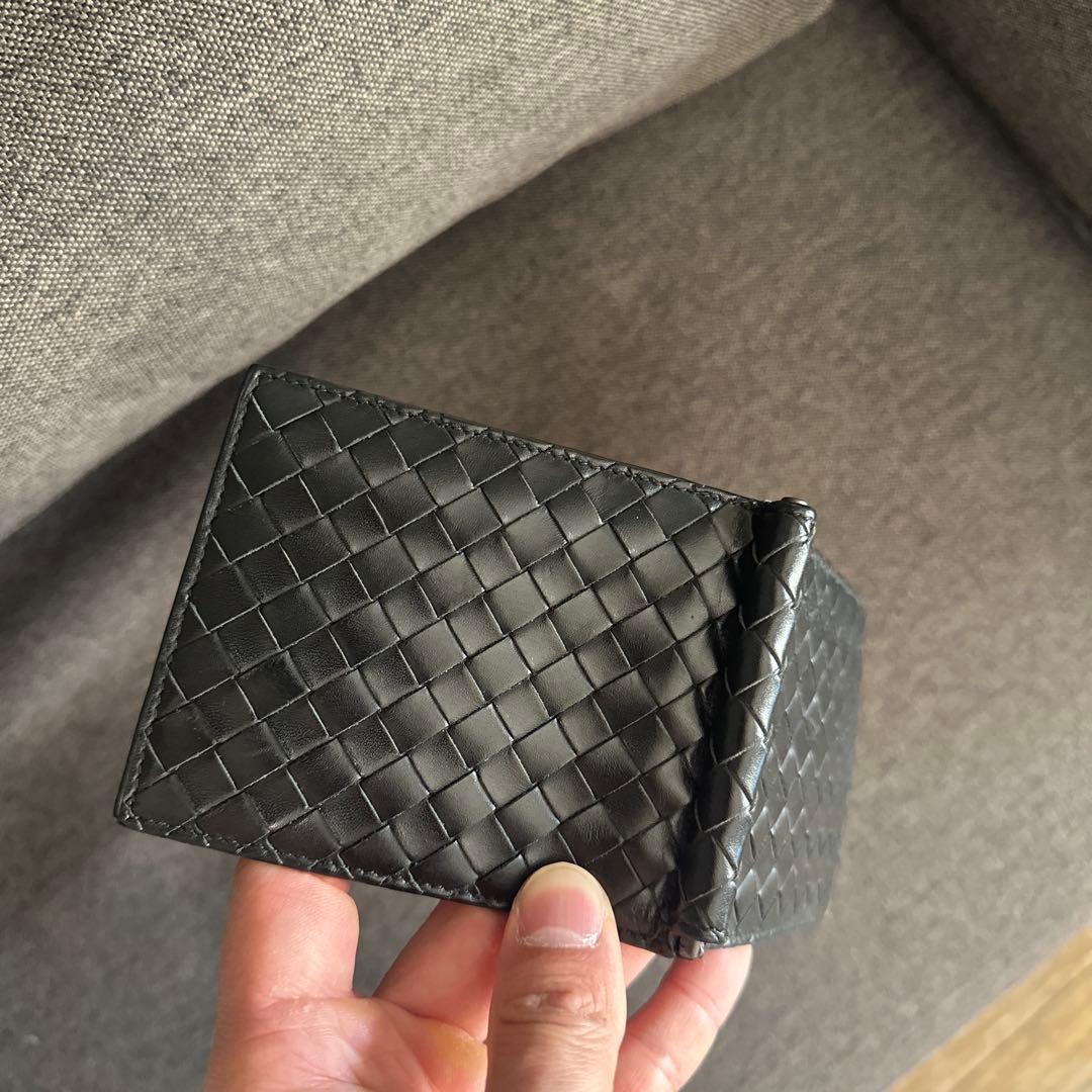 BOTTEGA VENETA 編み込みレザー マネークリップ