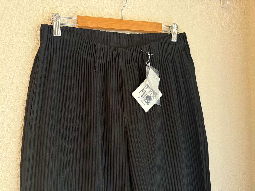 3(L)オムプリッセ　HOMMEPLISSE パンツ　イッセイミヤケ　BLK