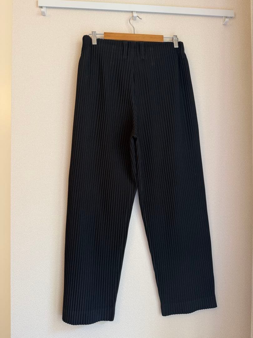 3(L)オムプリッセ　HOMMEPLISSE パンツ　イッセイミヤケ　BLK