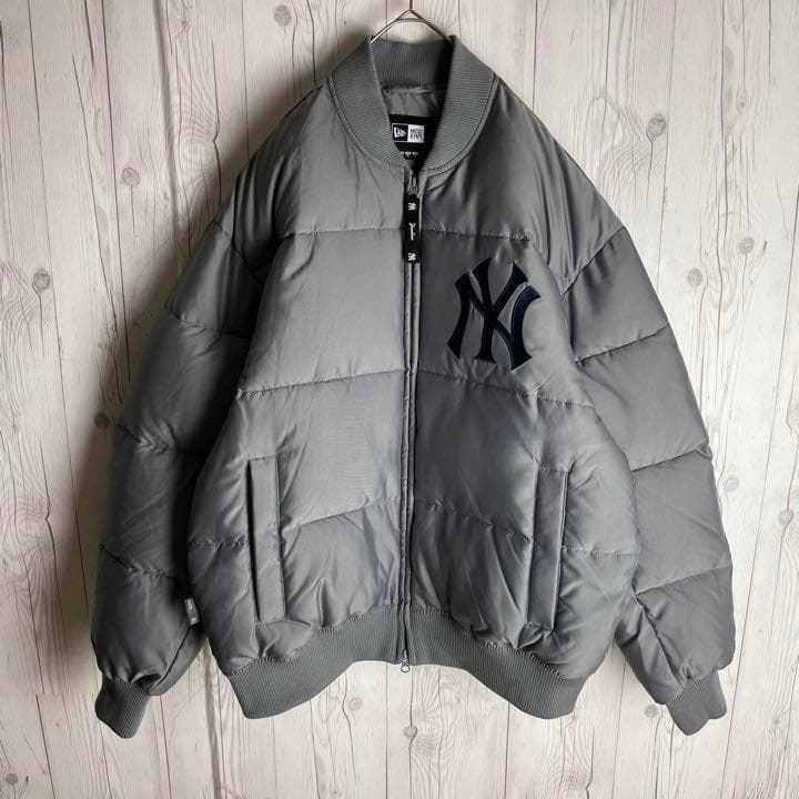 【限定コラボ】ニューエラ×ヤンキース☆刺繍ロゴ 中綿入り XL ジップジャケット