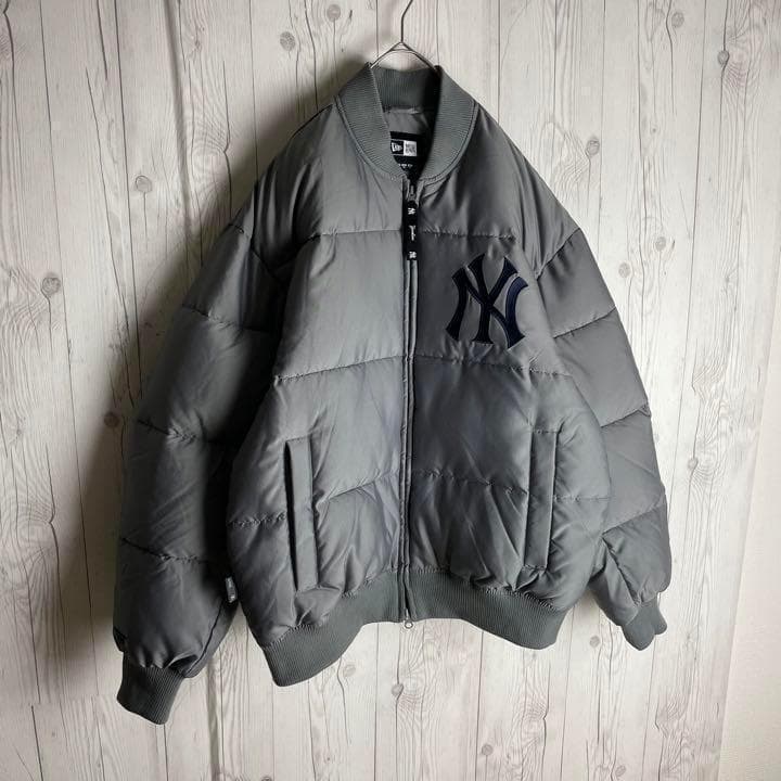 【限定コラボ】ニューエラ×ヤンキース☆刺繍ロゴ 中綿入り XL ジップジャケット