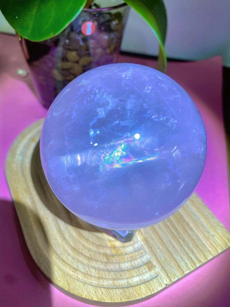 桜色　透明感　スフィア　ローズクォーツ　強いスター　虹中にあり