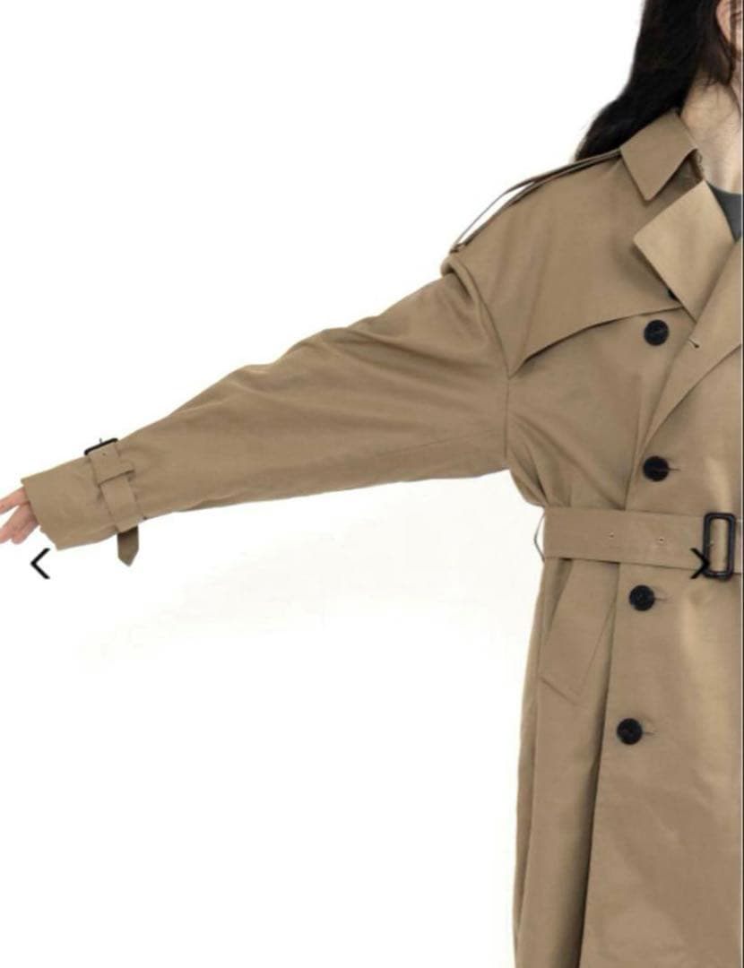 【未使用級❣️23AW】HYKE ビッグフィット トレンチコート M ベージュ