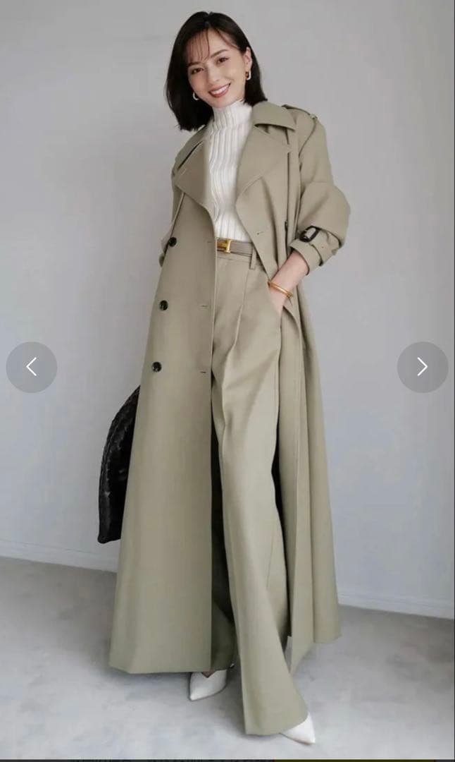 【新品未使用】anuans アニュアンス ウールギャバジントレンチコート