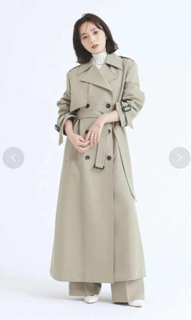 【新品未使用】anuans アニュアンス ウールギャバジントレンチコート