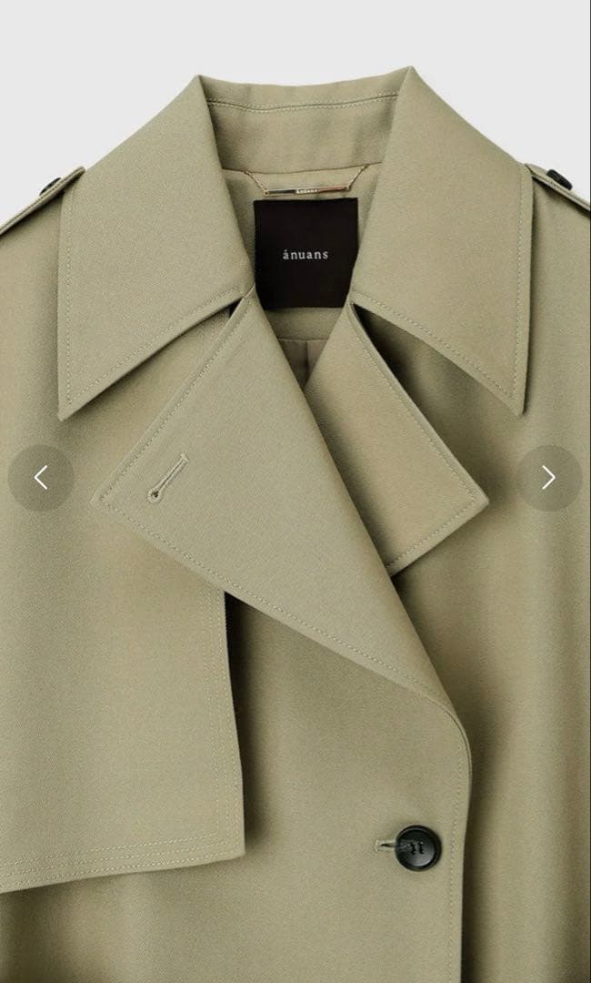【新品未使用】anuans アニュアンス ウールギャバジントレンチコート