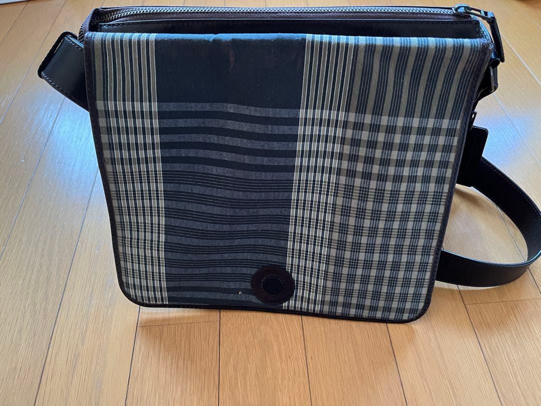 マザーハウス ショルダーバッグ アンティーク レザー ダークブラウン