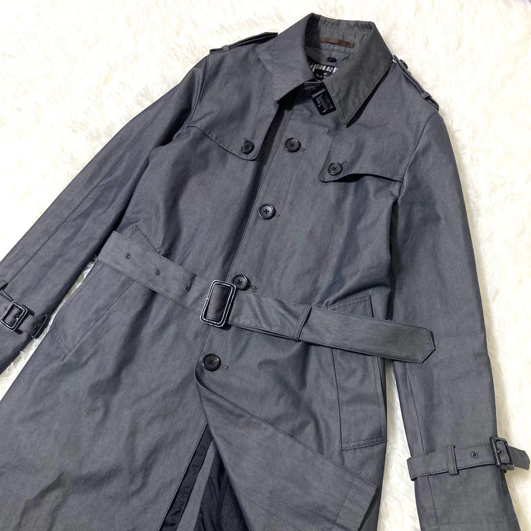 美品✨ポールスミス トレンチコート カシミヤ混 ライナー付 Mサイズ グレー