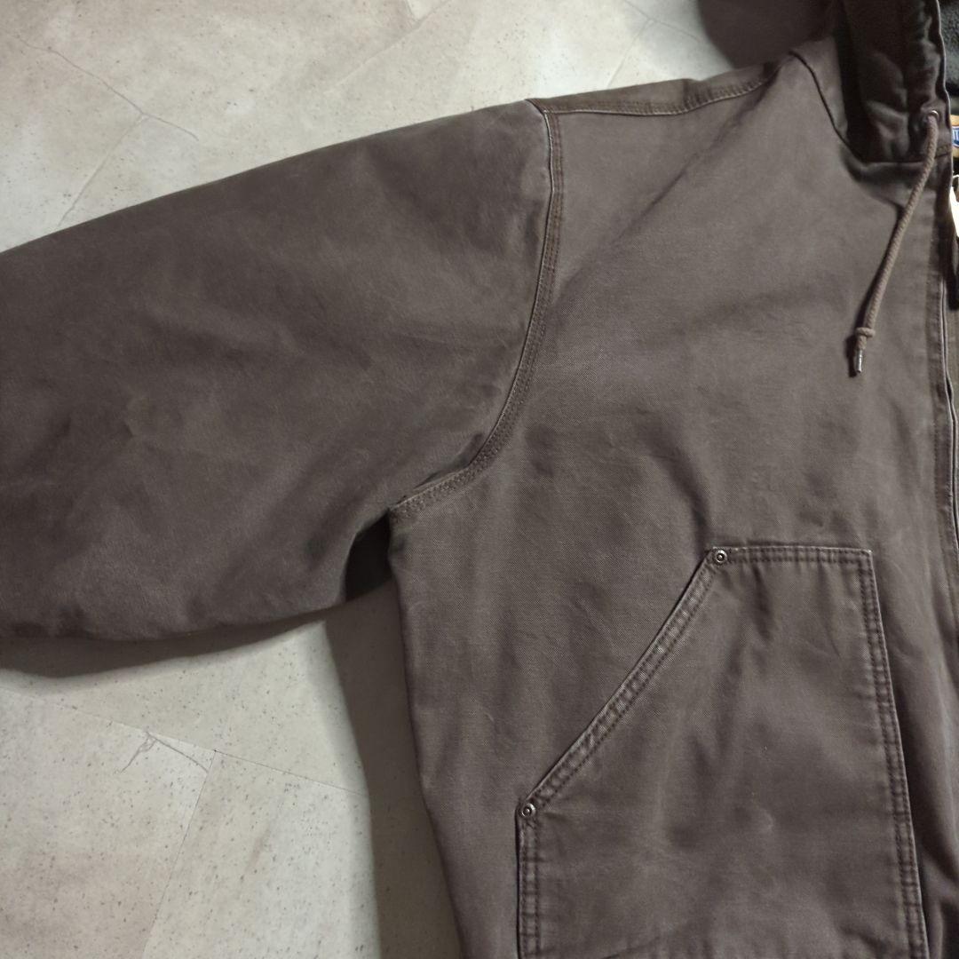 BIG SMITHダック地フルジップ裏ボアフーディXLフェード雰囲気系ブラウン