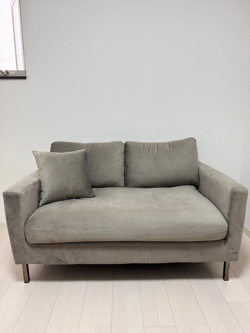 LOWYA 2人掛けソファ ベルベット調