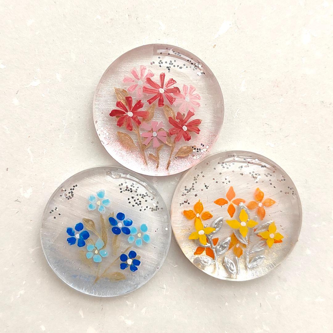 【909】ハンドメイド　レジン　ヘアゴム　ポニーフック