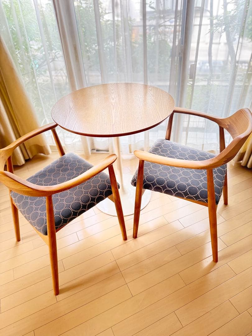 ミナペルホネン生地使用チェア　ダイニングチェア　イス　椅子　家具　カラー：カーキ