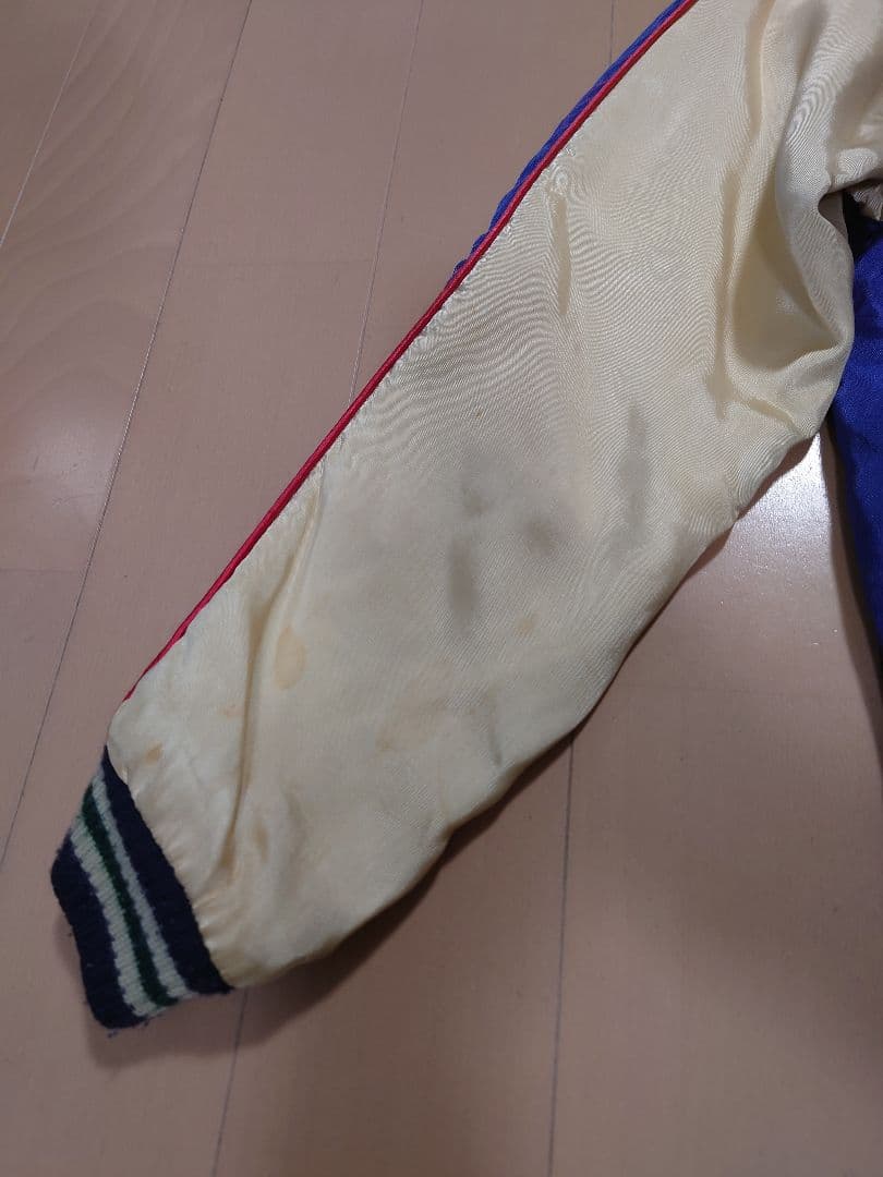 値下2　スカジャン　CROPPED HEADS　クロップドヘッズ　M 青