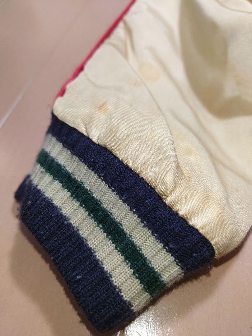 値下2　スカジャン　CROPPED HEADS　クロップドヘッズ　M 青