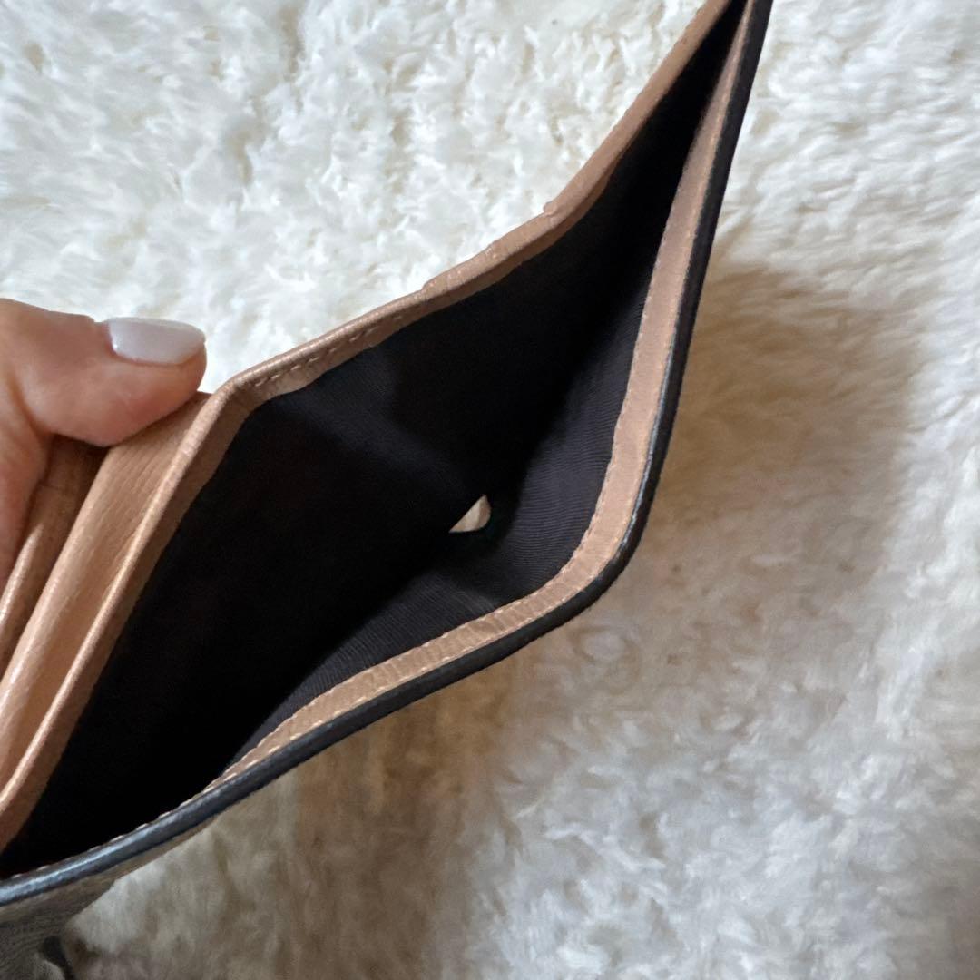 GUCCI 花柄 二つ折り財布 ベージュ