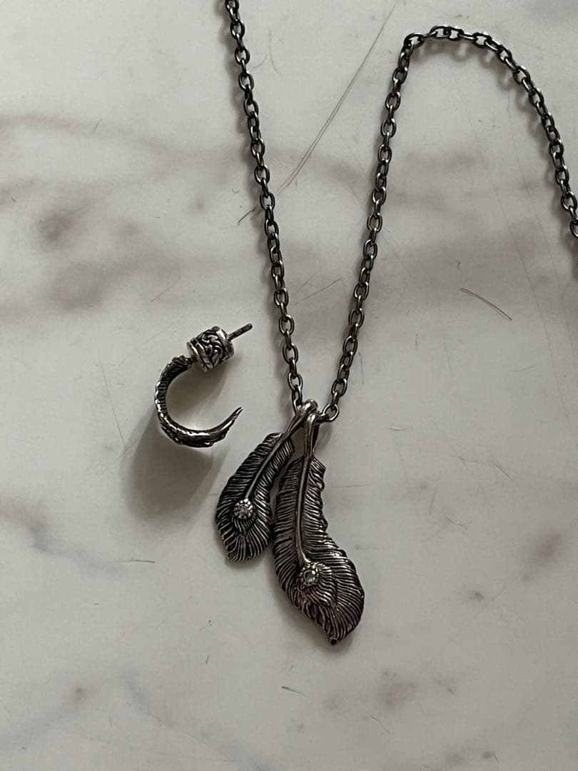 ZOCA LOシルバー羽ペンダント