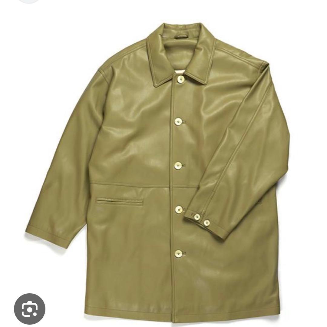 【TODAYFUL(トゥデイフル)】エコレザーオーバージャケット