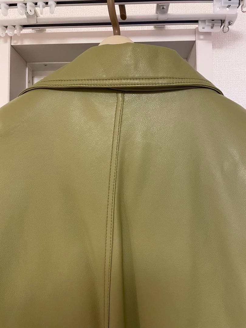 【TODAYFUL(トゥデイフル)】エコレザーオーバージャケット