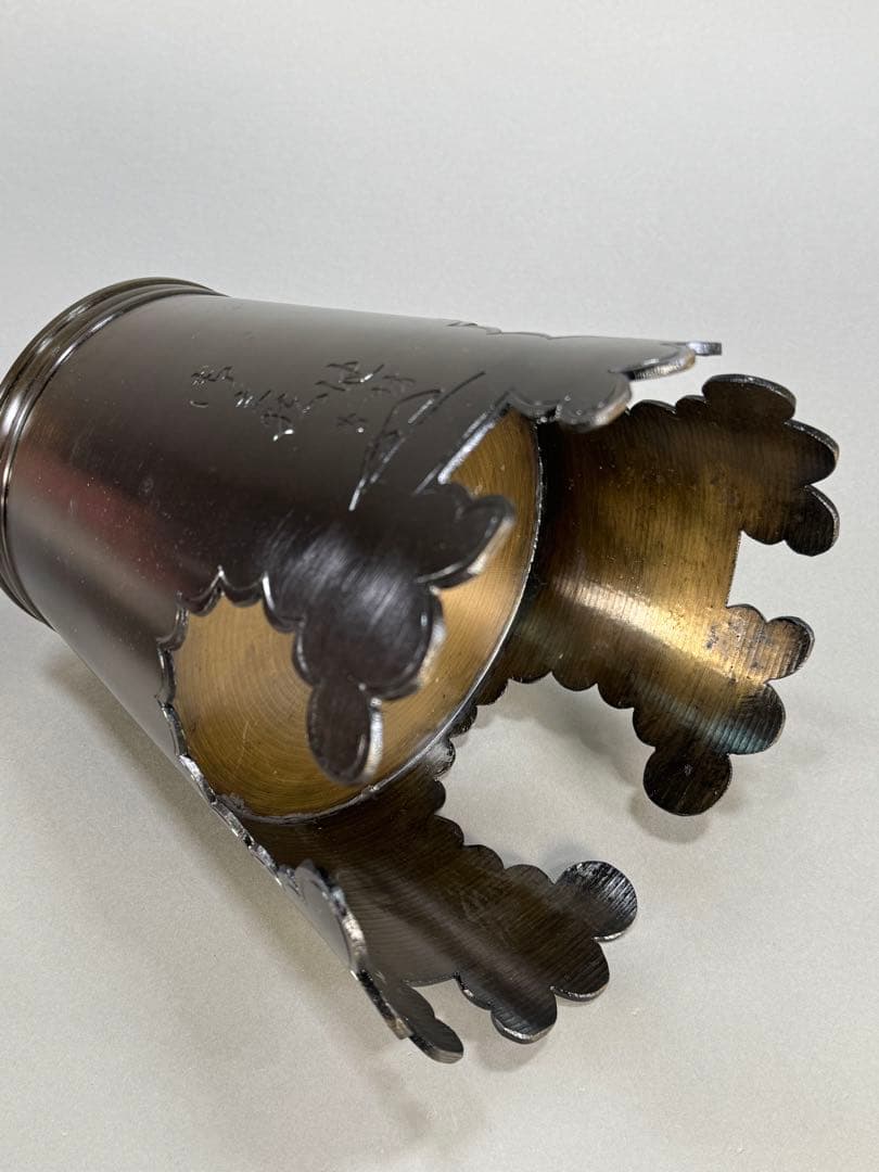 いけばな　池坊　御玄猪 高岡銅器 吉野竹治 唐銅 花器 花入 花生 華道具　生花