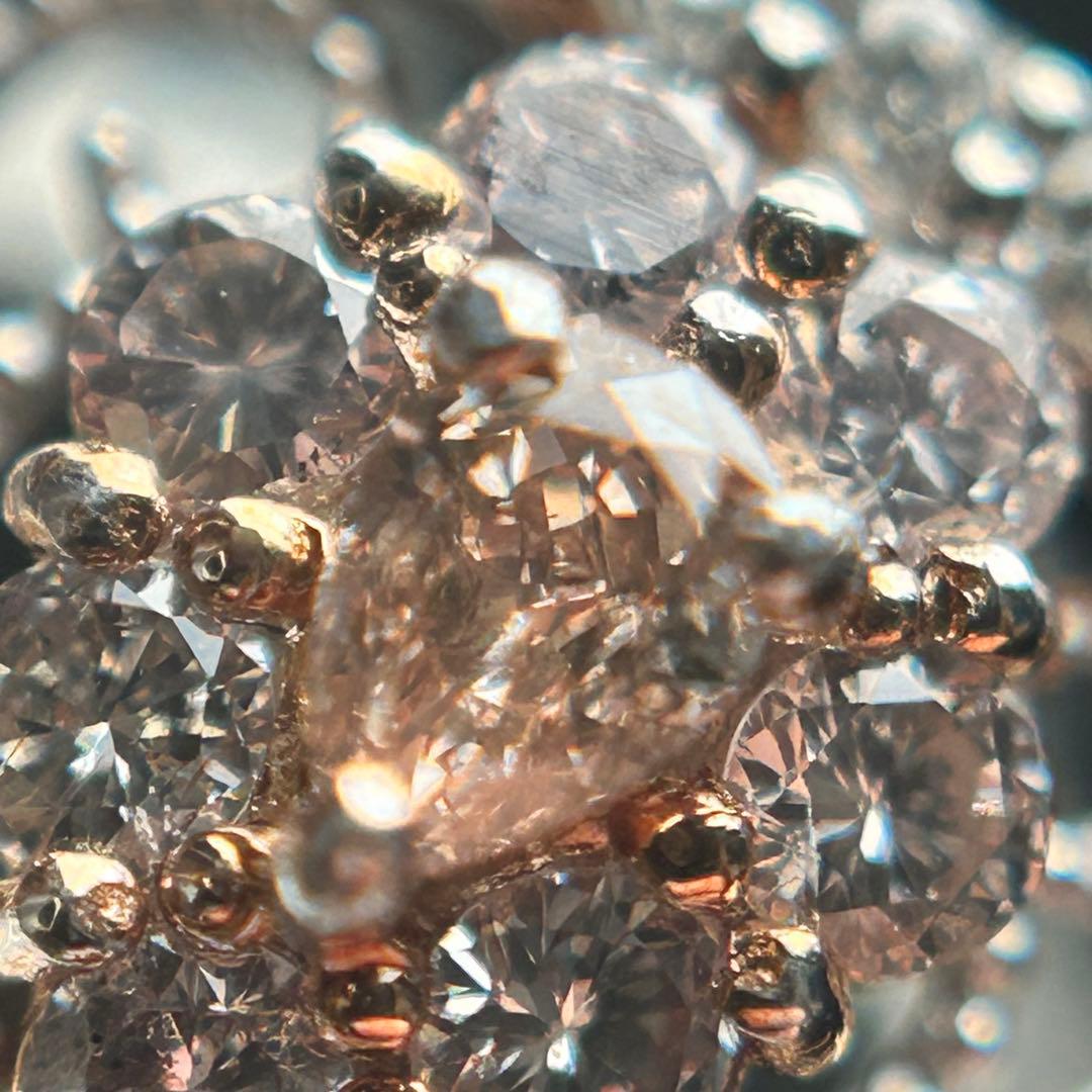 天然ピンクダイヤモンド　透かし　リング　15号　AGT VS2 プラチナ900