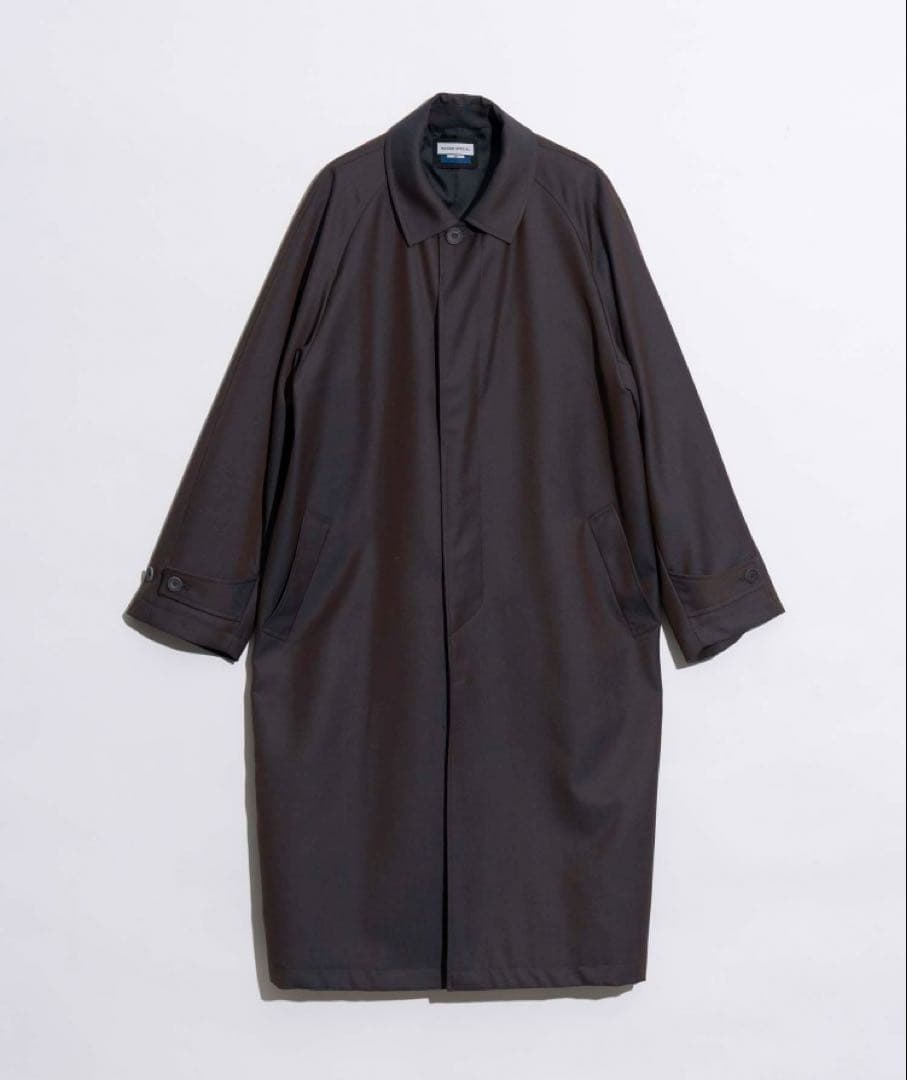 メゾンスペシャル ウールシャンブレー バルマカーンコート ステンカラーサイズ02