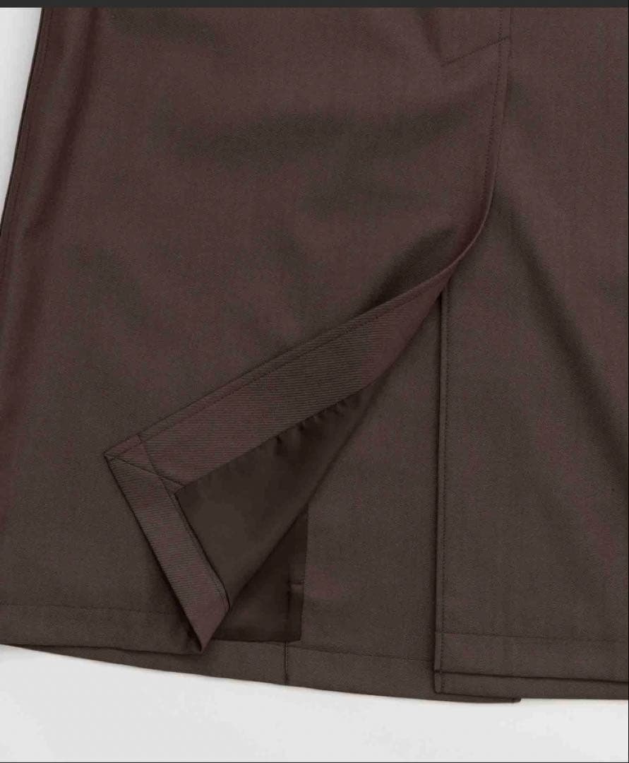 メゾンスペシャル ウールシャンブレー バルマカーンコート ステンカラーサイズ02