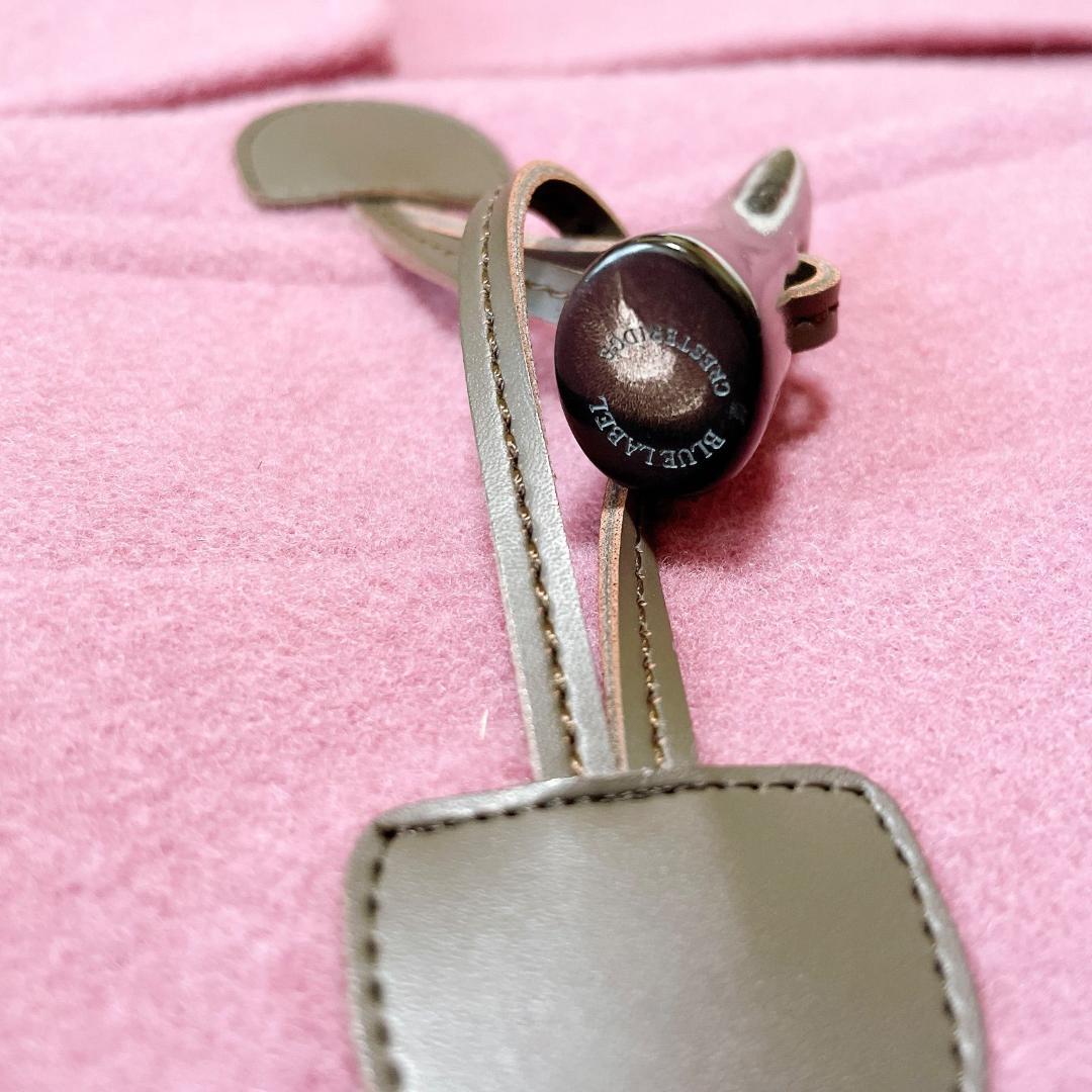 ブルーレーベル　水牛トグル　メガチェック　バイルメルトン　ダッフルロングコート