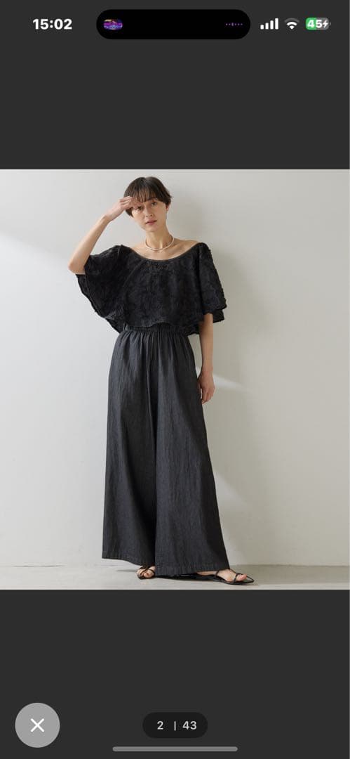 ウィムガゼット　エンブロイダリージャンプスーツ