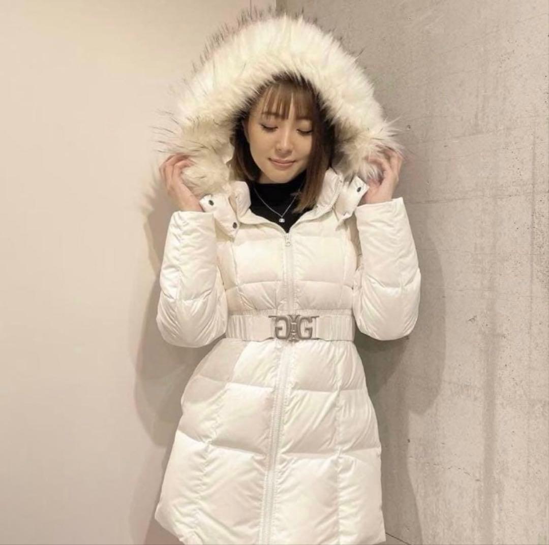 GYDA ホワイトロングダウン ベルト付き