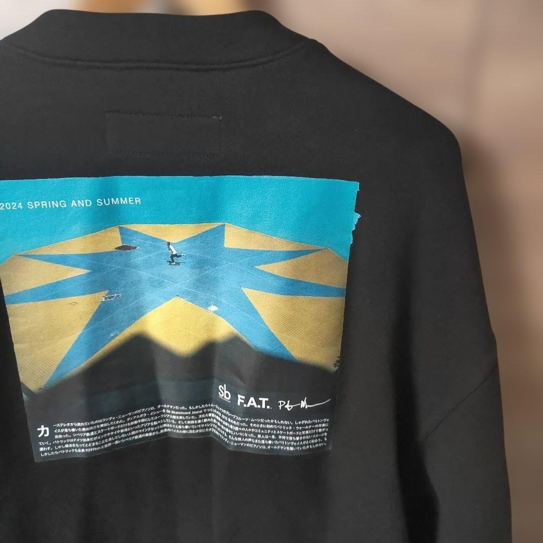 極美品FAT×Sbオーバーサイズ スウェットカーディガン 黒 SKINNY(L)