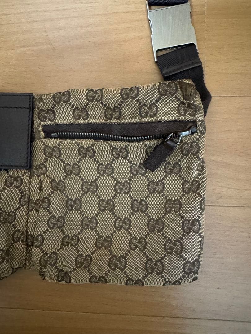 GUCCI グッチ　ウエストポーチ　ボディバッグ　GGキャンバス　28566