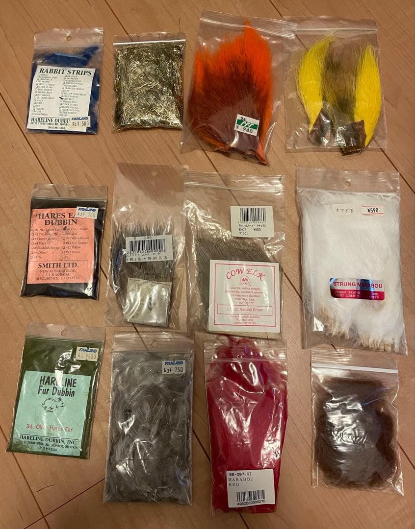 フライタイイングー式 【OFTバイス】フック、マテリアまとめ売