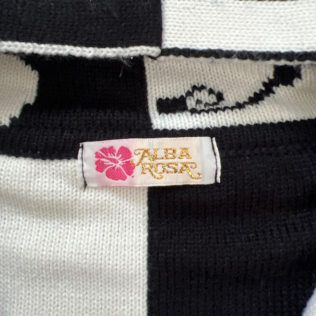 ALBA ROSA　ニットダッフルコート　升目チェック柄　Y2K　平成ギャル