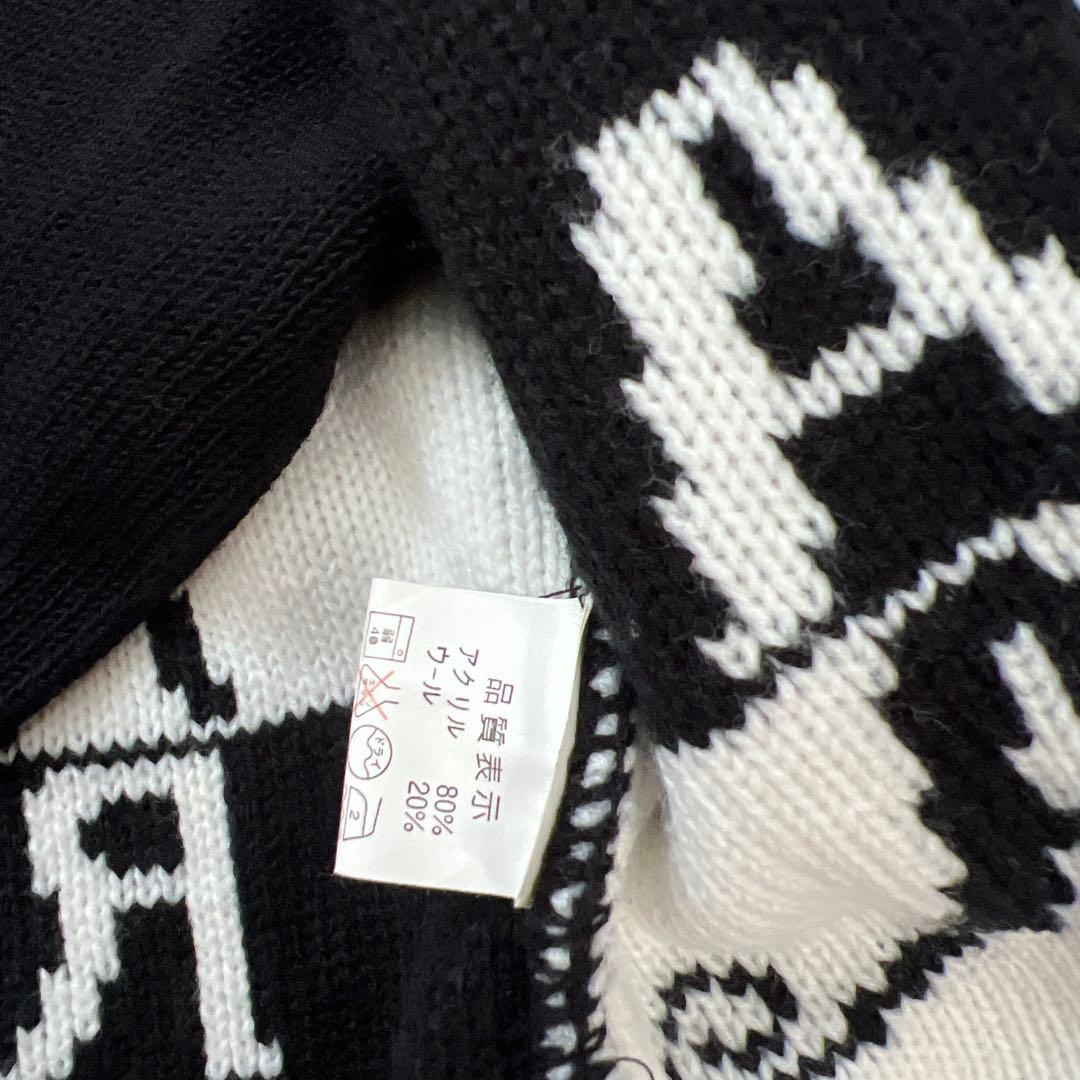 ALBA ROSA　ニットダッフルコート　升目チェック柄　Y2K　平成ギャル