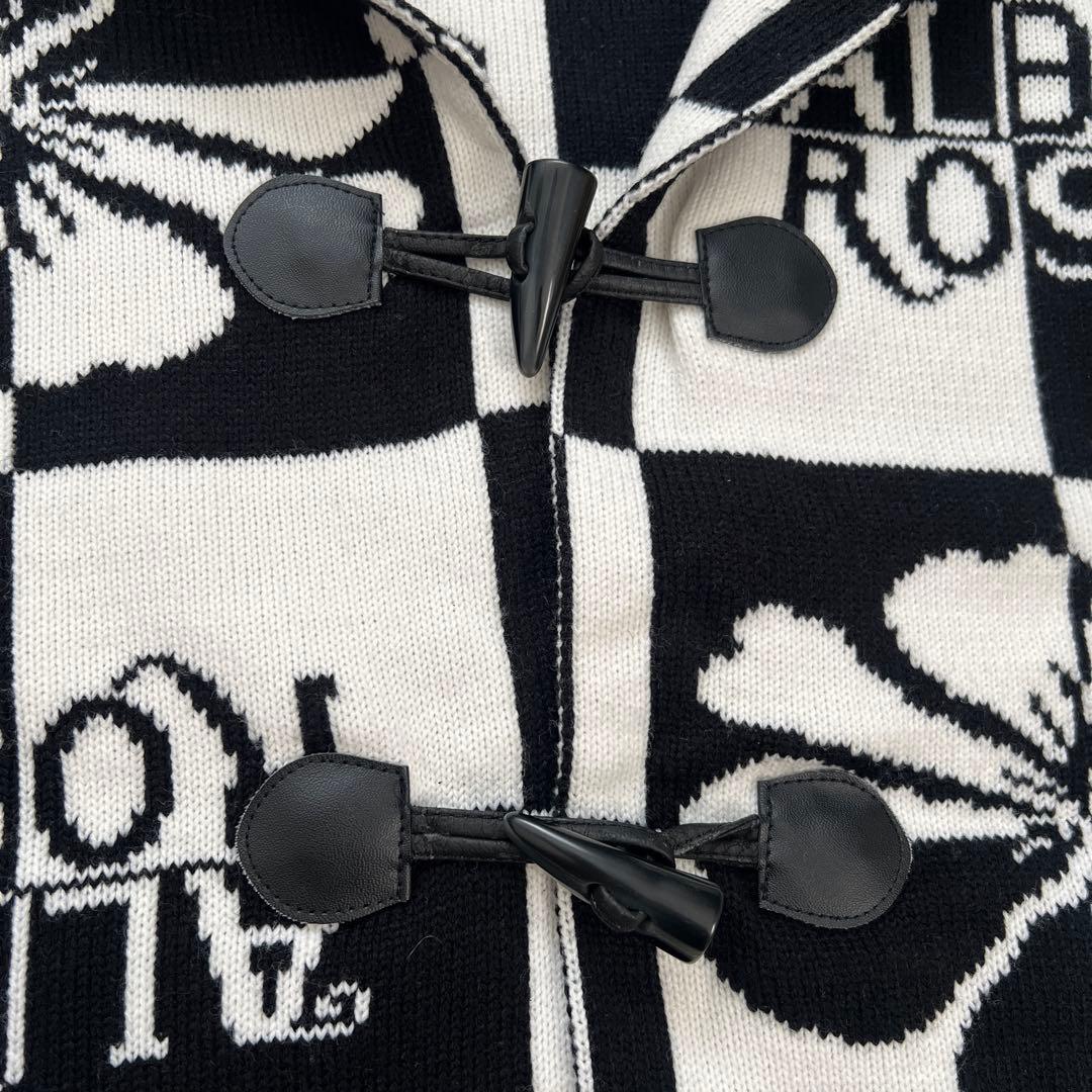 ALBA ROSA　ニットダッフルコート　升目チェック柄　Y2K　平成ギャル