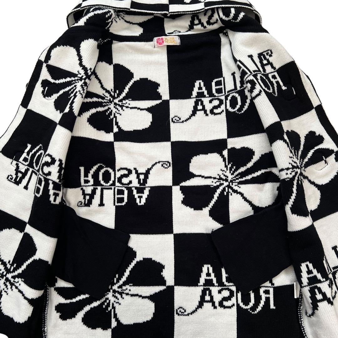 ALBA ROSA　ニットダッフルコート　升目チェック柄　Y2K　平成ギャル