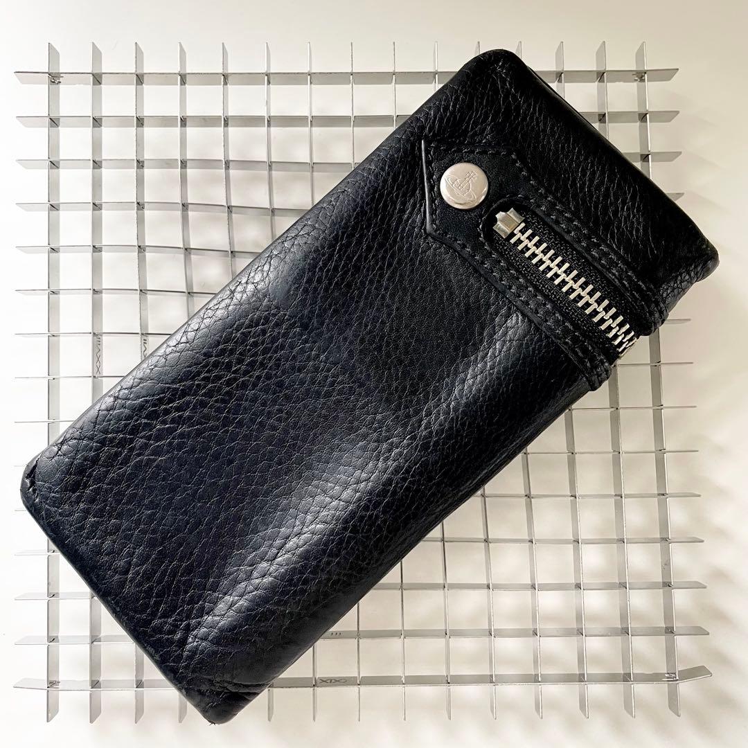 ヴィヴィアンウエストウッド ライダース ウォレット 長財布 ジップ ブラック