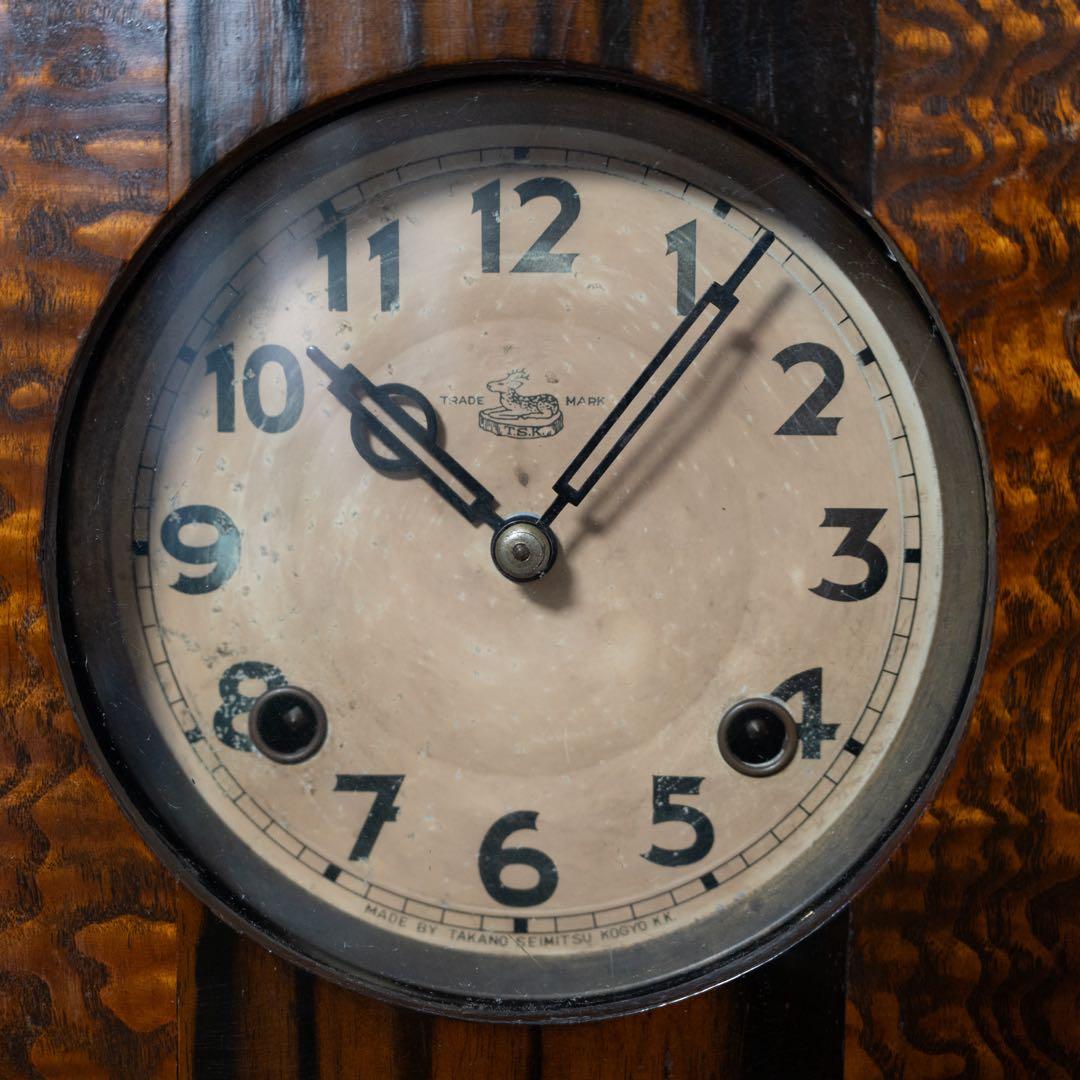 TAKANO 高野精密　振り子時計　昭和レトロ　オーバーホール済　動作品